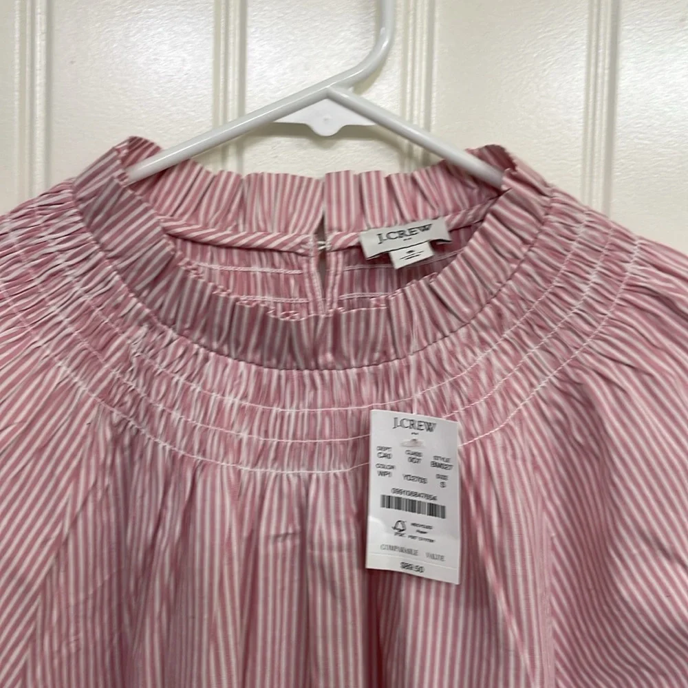 J. Crew Pink Striped Blouse - Picture 2 of 10